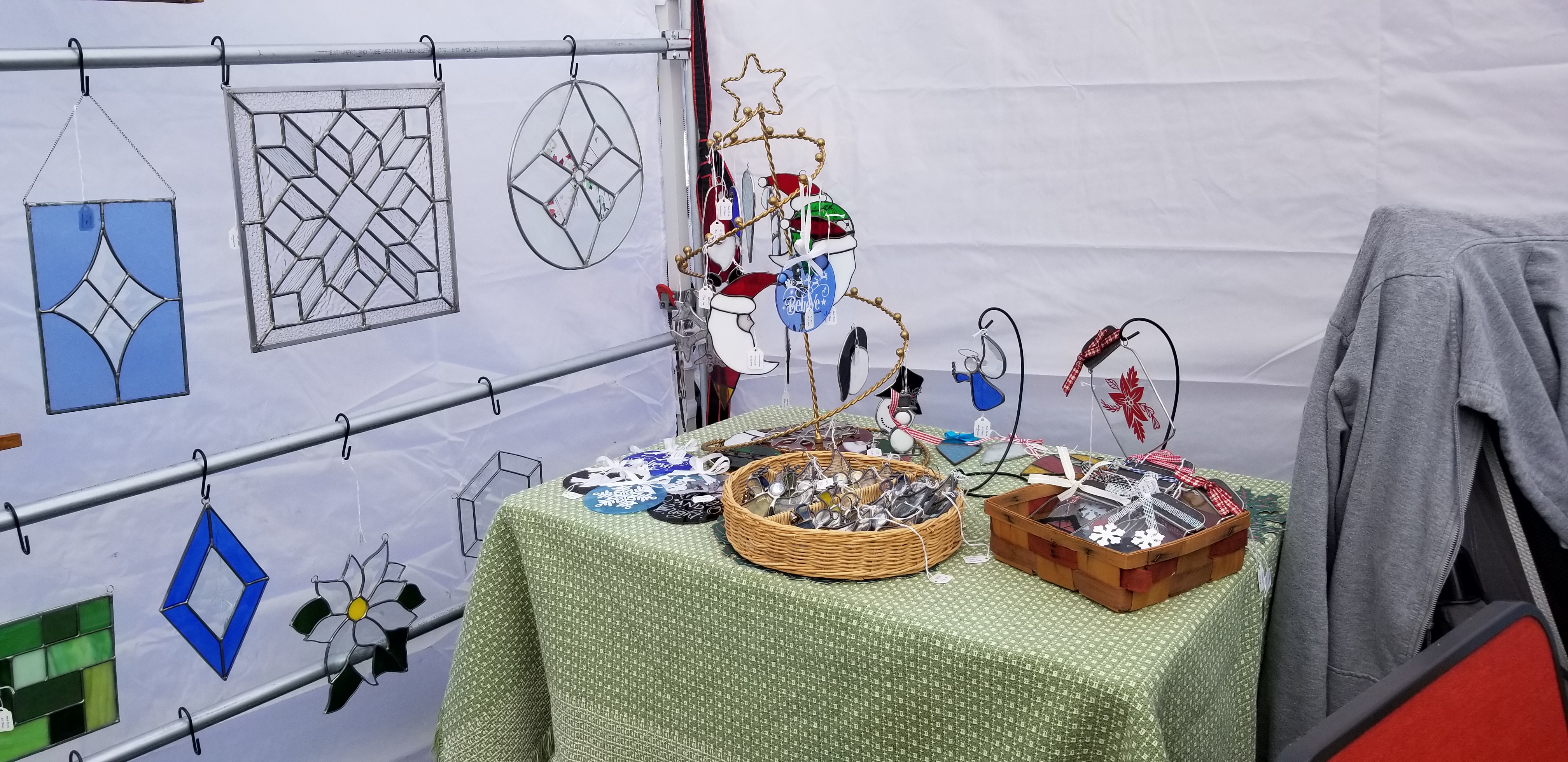 Mack Brink Art Glass festival booth