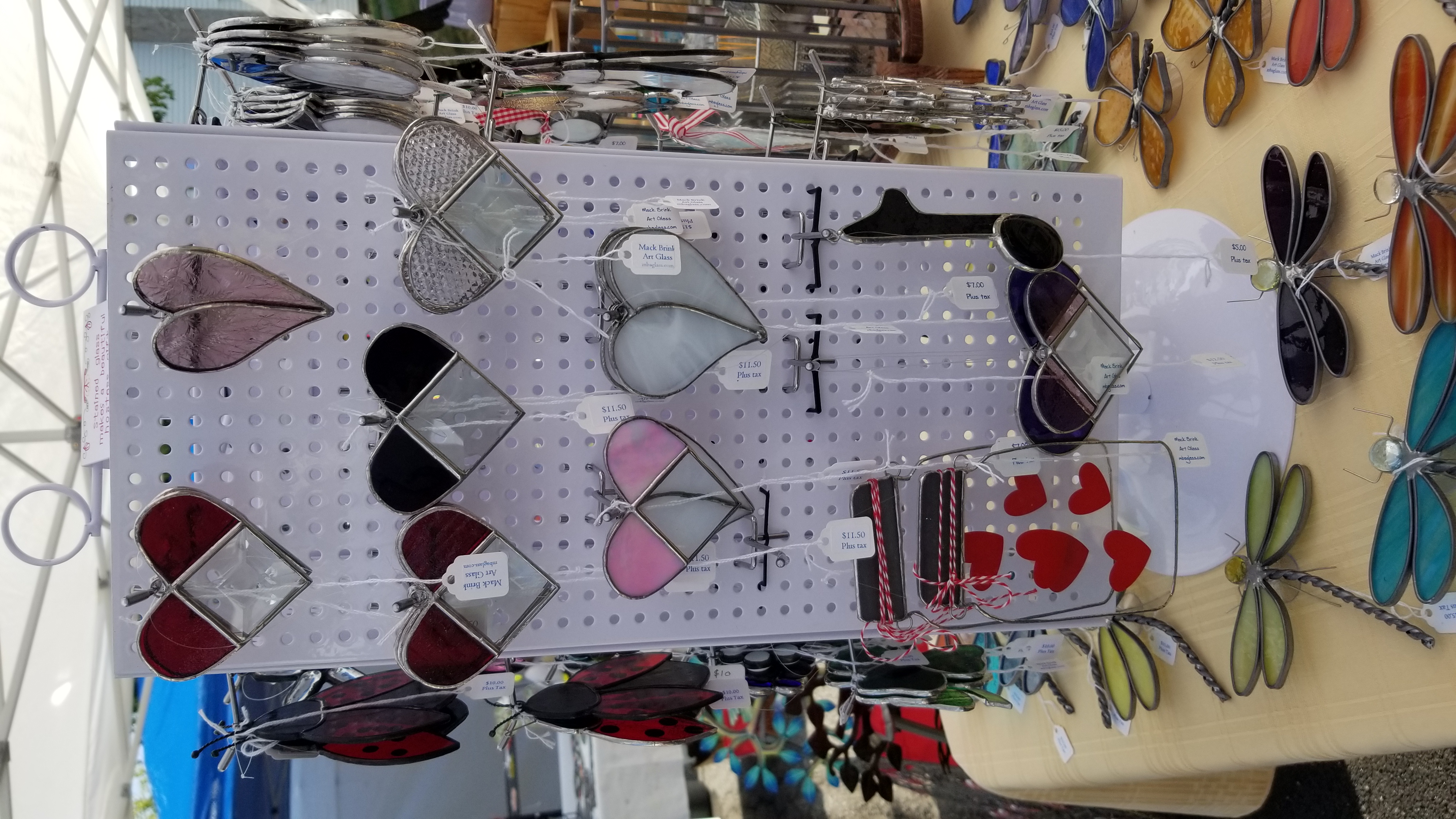 Mack Brink Art Glass festival booth